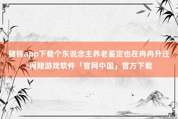 赌钱app下载个东说念主养老鉴定也在冉冉升迁-网赌游戏软件「官网中国」官方下载