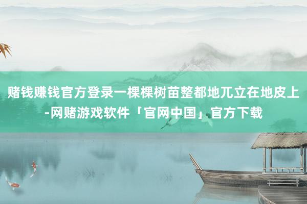 赌钱赚钱官方登录一棵棵树苗整都地兀立在地皮上-网赌游戏软件「官网中国」官方下载